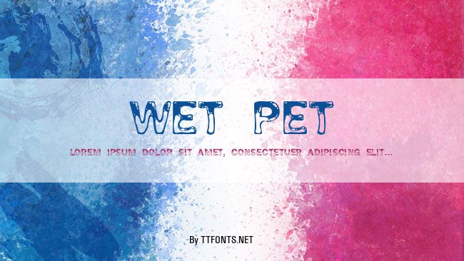 Wet Pet example